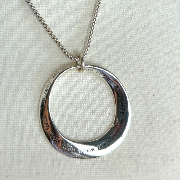 Positivity Silver Tone Necklace - Picture 1 of 9